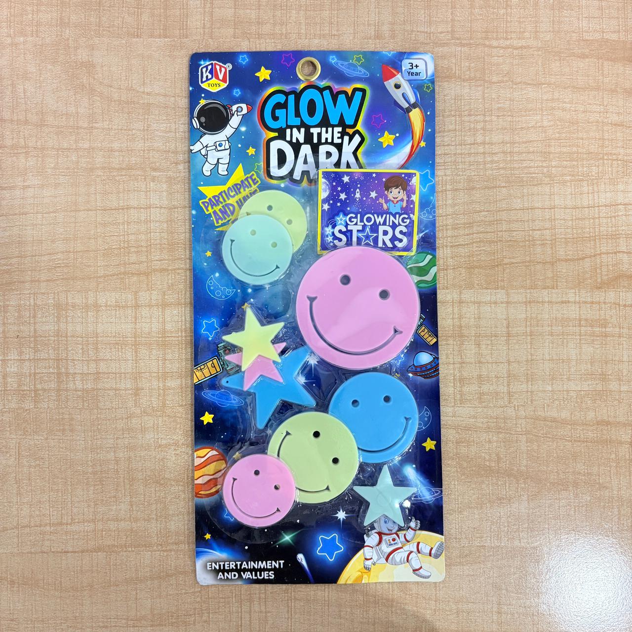 AM7820 Glow in the Dark Stars and Smiley Faces Wall Decor Sticker Set - Image 5