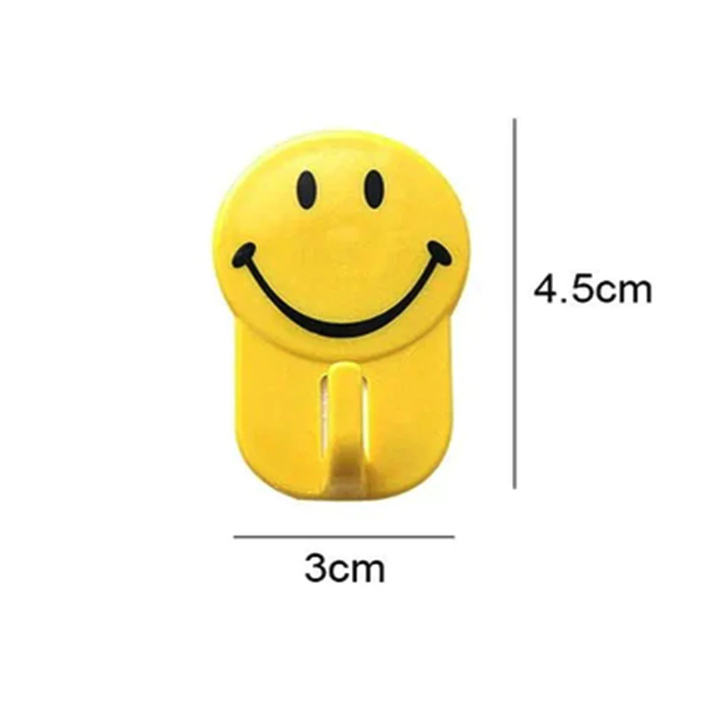 0604 Plastic Self-Adhesive Smiley Face Hooks, 1 Kg Load Capacity (6pcs) - Image 8