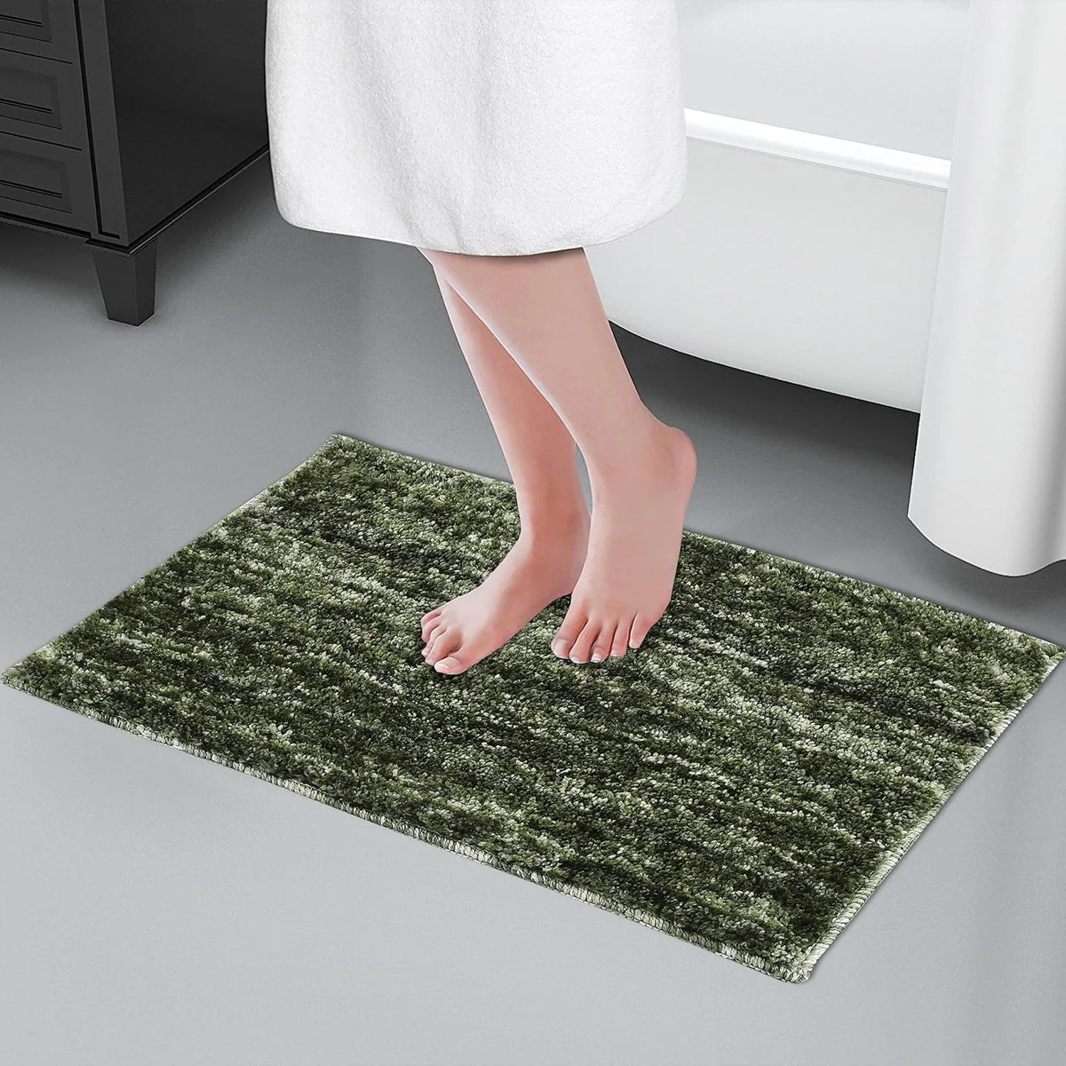 AM5852 Lining Print Microfiber Home Decor Bathmats - (HV 13x19 Inch) Multicolour - Image 3