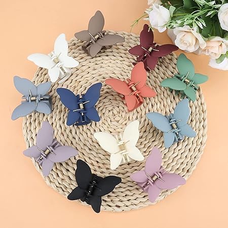 AM1226 Butterfly Hair Claw Hair Accessories Trendy 2 Pcs Clips Clutches For Women & Girls Hair Accessories For Set Pack Of 2 Multicolour - Image 2
