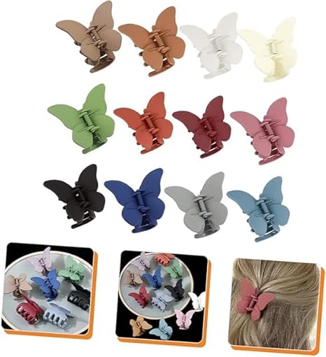 AM1226 Butterfly Hair Claw Hair Accessories Trendy 2 Pcs Clips Clutches For Women & Girls Hair Accessories For Set Pack Of 2 Multicolour - Image 5