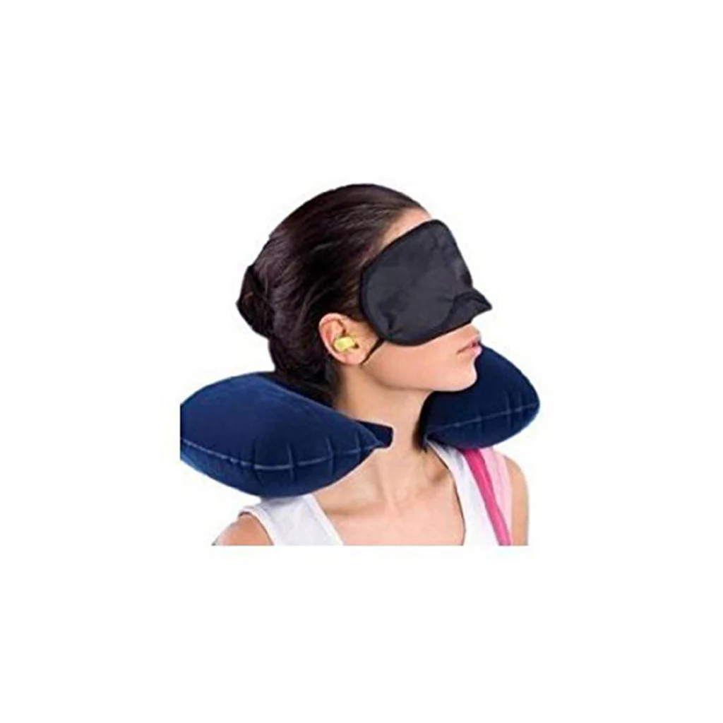 0505 -3-in-1 Air Travel Kit with Pillow, Ear Buds & Eye Mask - Image 3