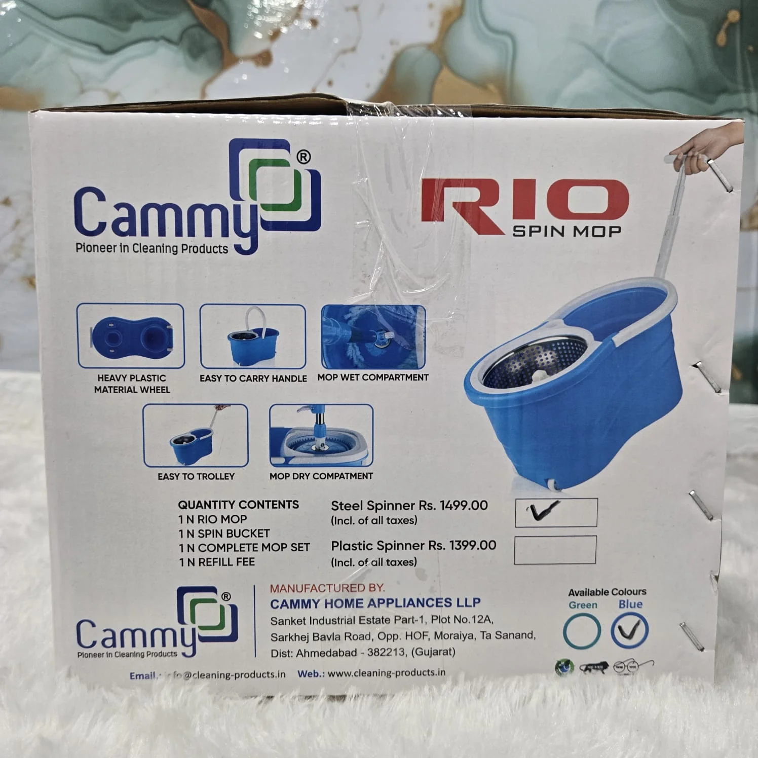 AM3627 Cammy SS Roi Floor Cleaning Mop with Bucket and Microfiber Refill - Image 10