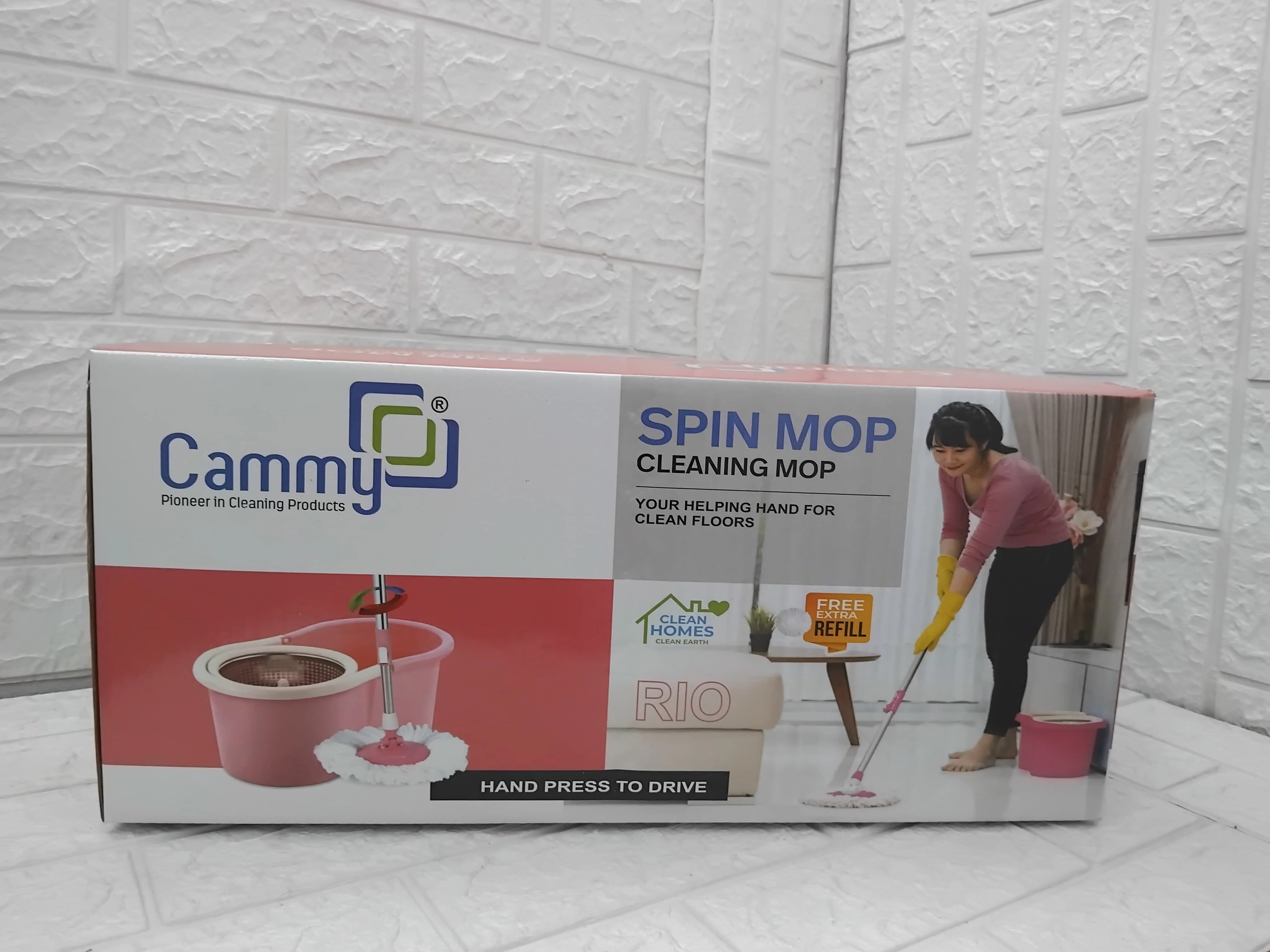 AM3627 Cammy SS Roi Floor Cleaning Mop with Bucket and Microfiber Refill - Image 7