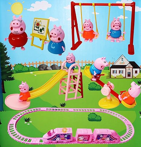 AM3166 Amusement Park With Peppa Pig Family 4 Pcs Figurines - Image 2