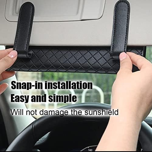 AM3410 Premium Leather Sun Visor Mount Tissue Holder With Tissue - Image 2
