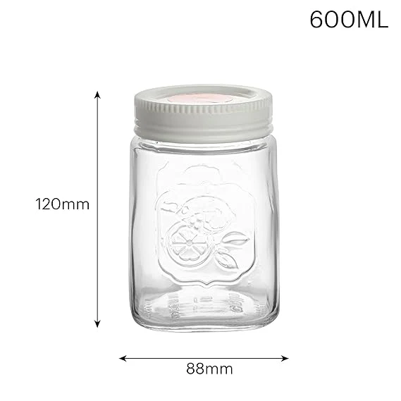 AM0660 CELLO Classic Canister Glass Jar 600ml - Image 4