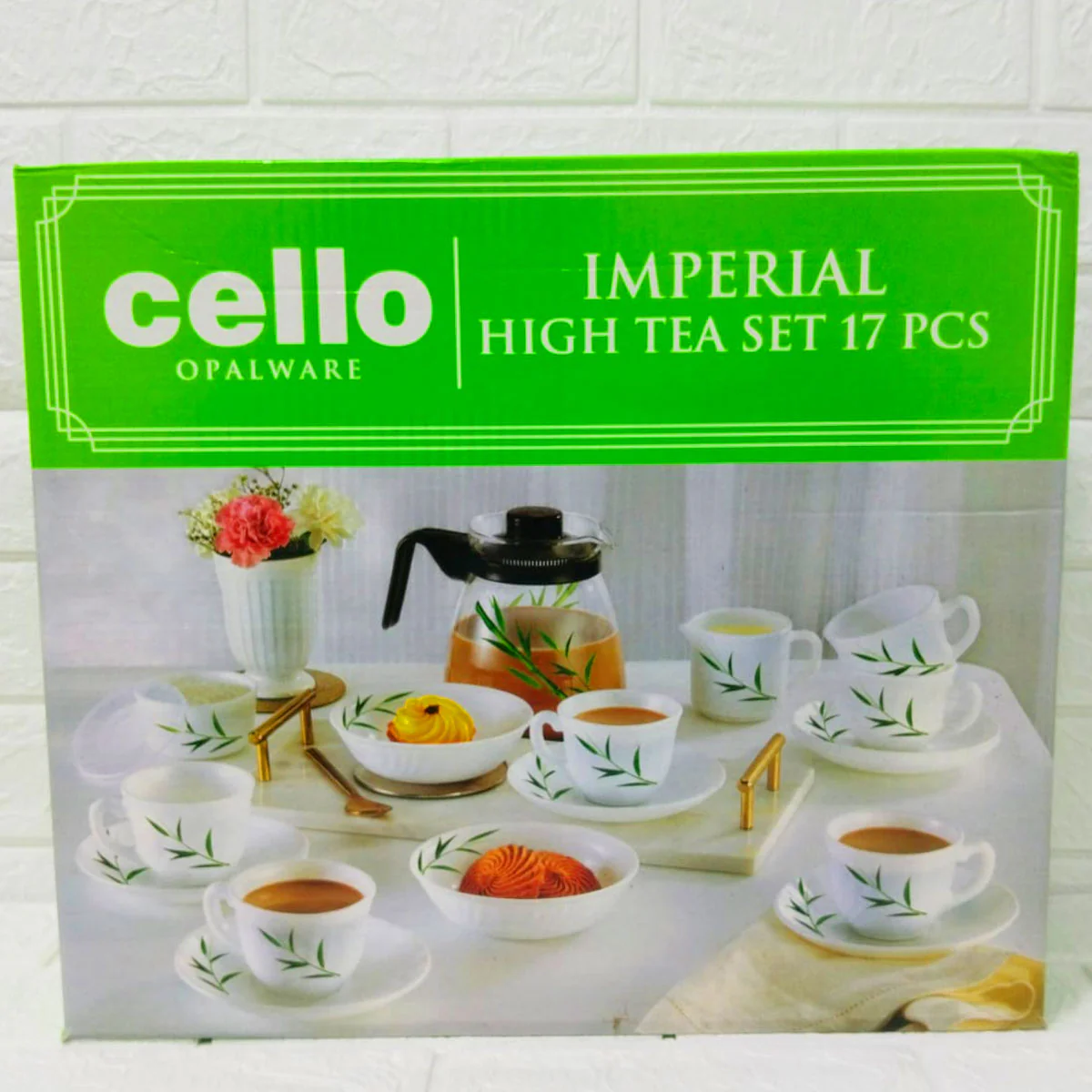 Di0235 Cello High Tea Set, 17-Piece - Tea & Dessert Crockery - Image 3