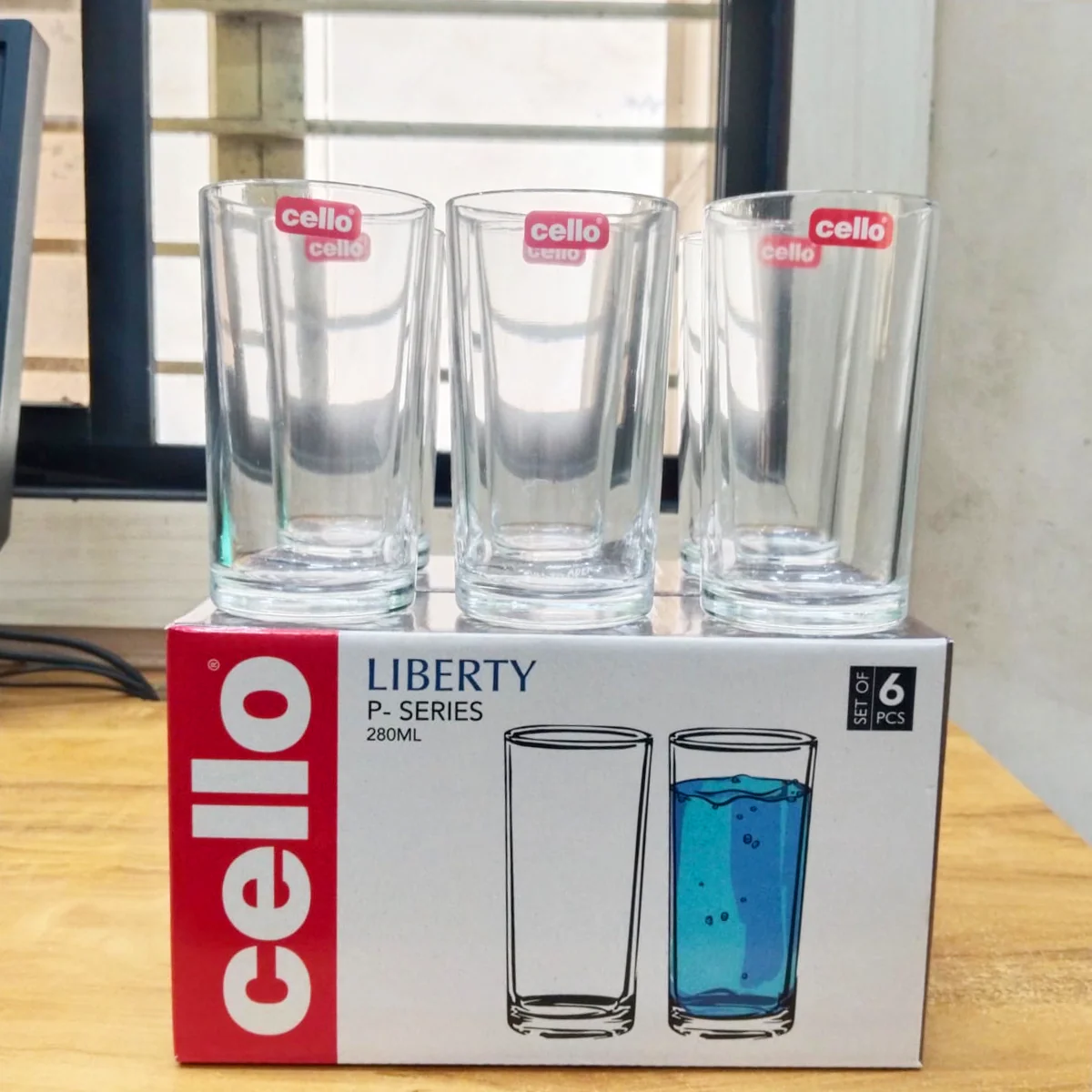 AM5686 Cello Liberty 280ml Glass Tumbler - 6pcs set