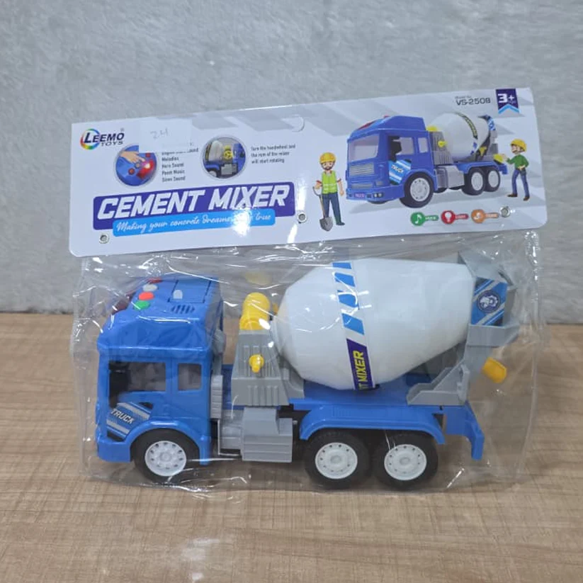 AM6431 Cement Mixer Truck Toy, Pull-Back Construction Vehicle for Kids - Image 6