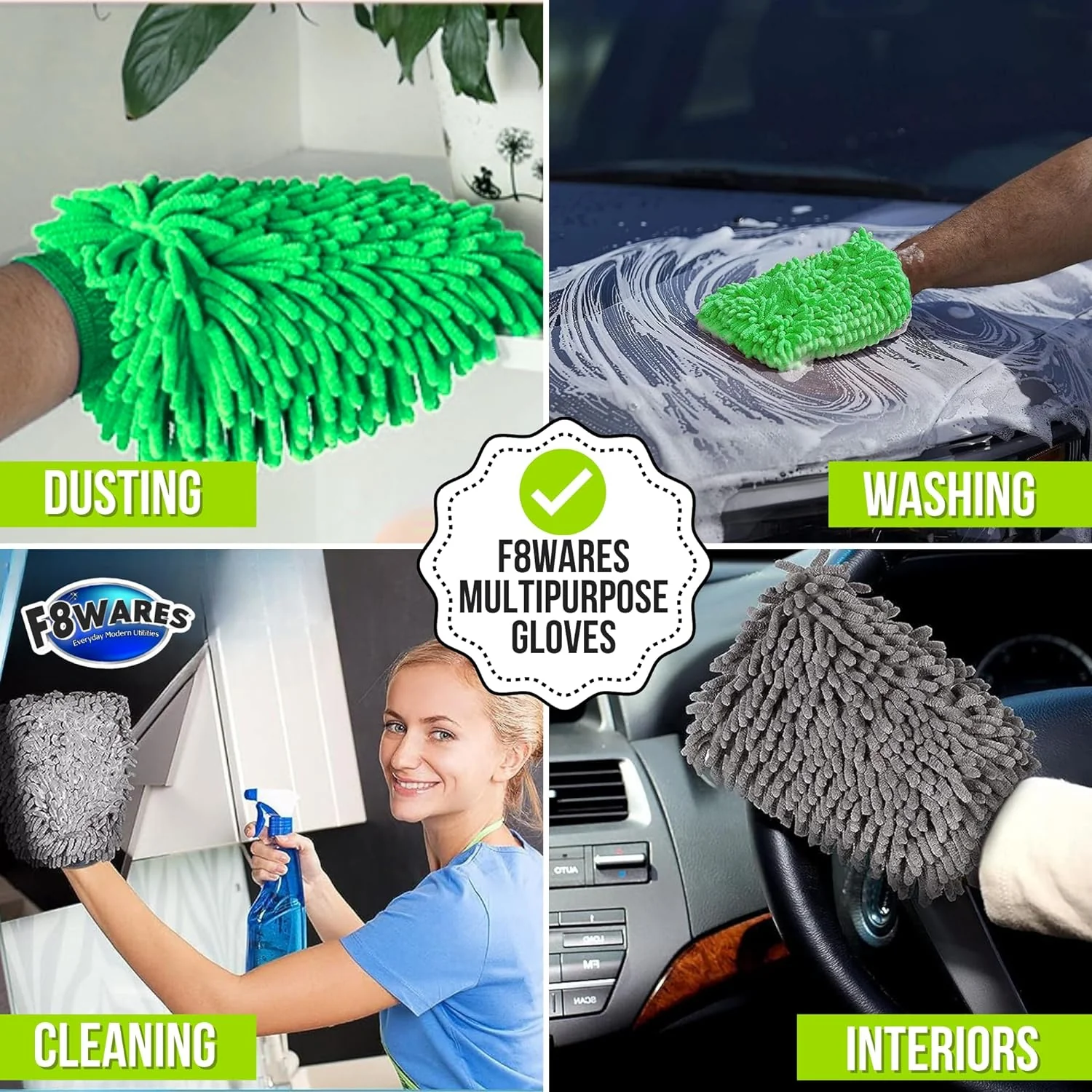 0711 Single sided microfiber hand glove duster - Image 3