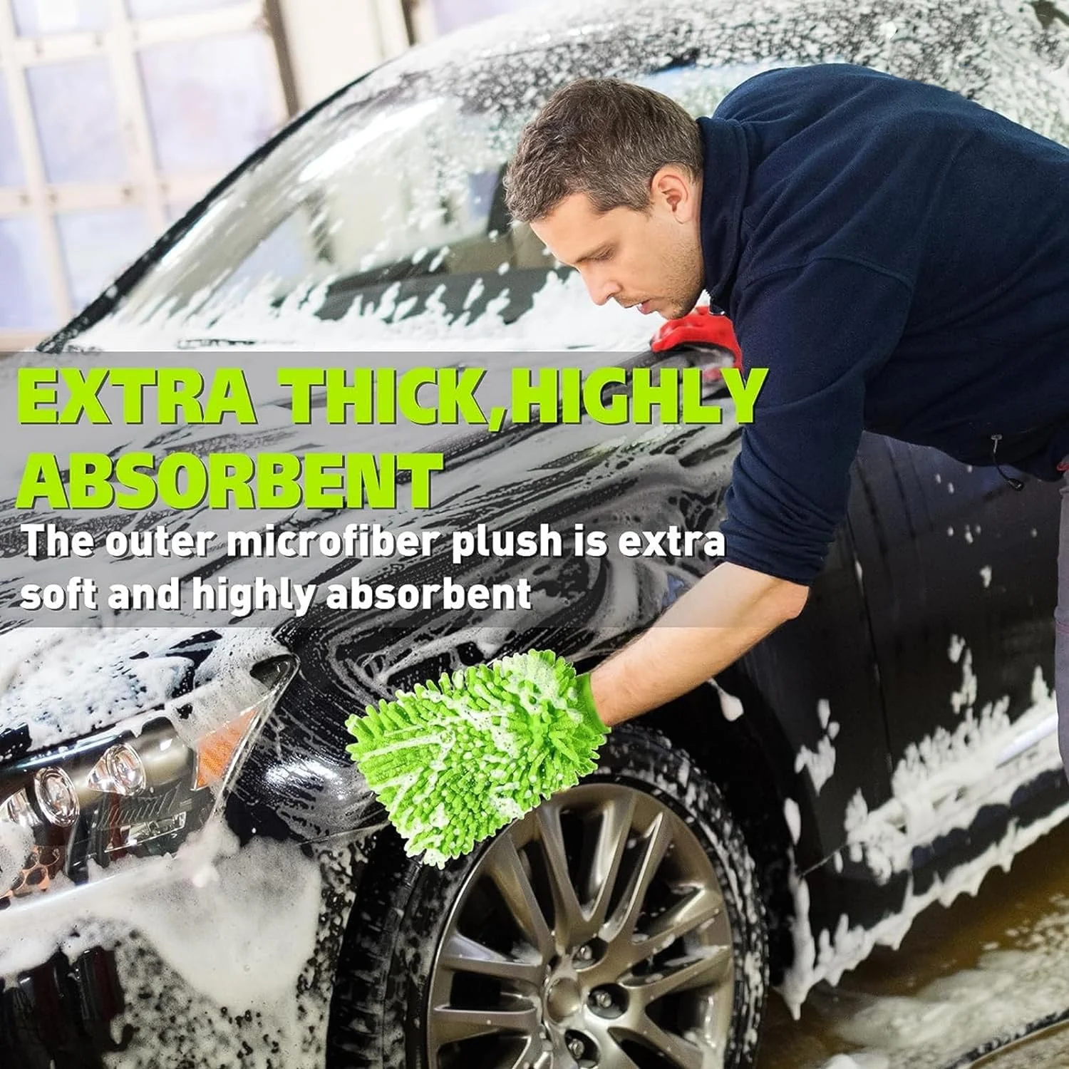 0711 Single sided microfiber hand glove duster - Image 7