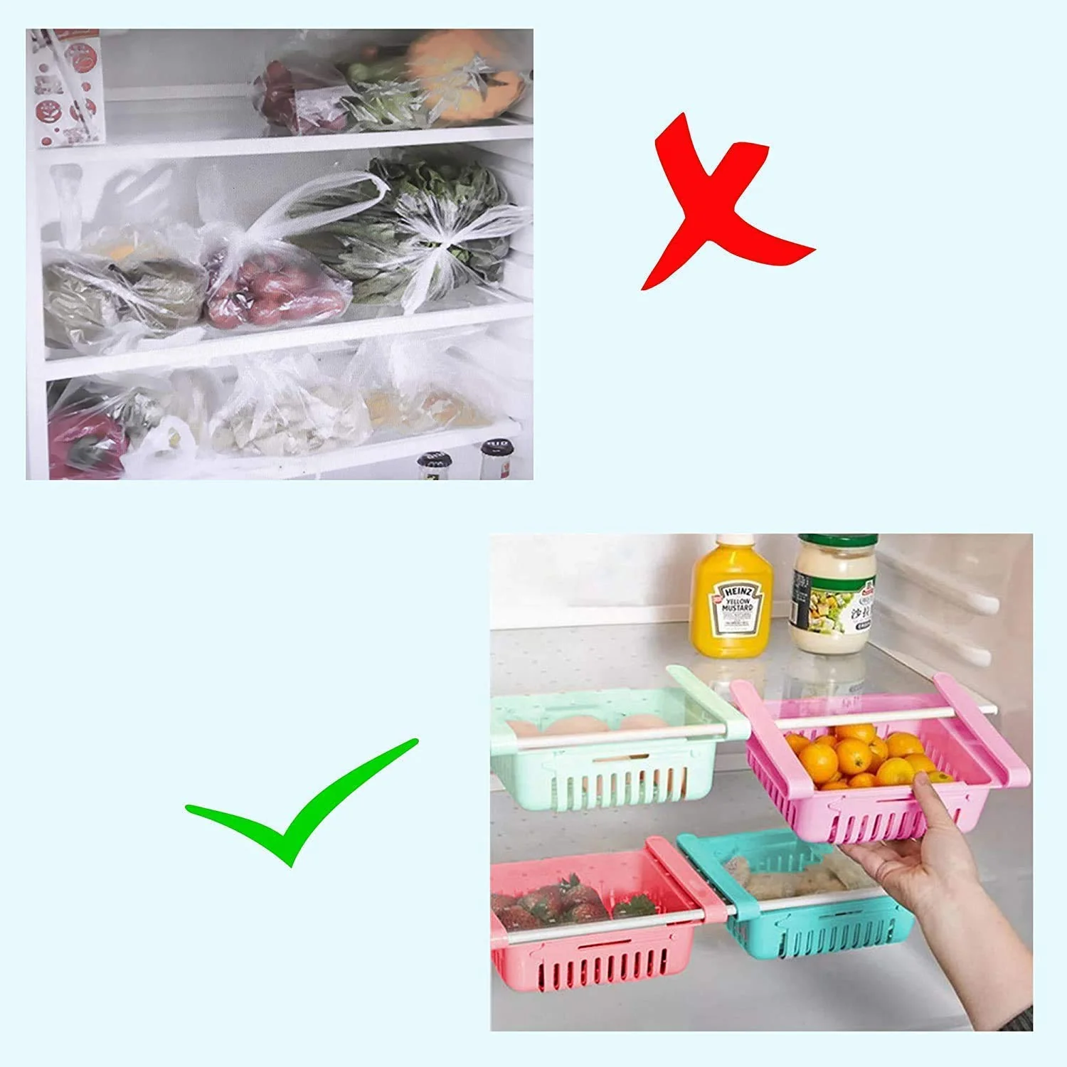 AM7775 Adjustable Fridge Storage Rack (1pc) - Image 5