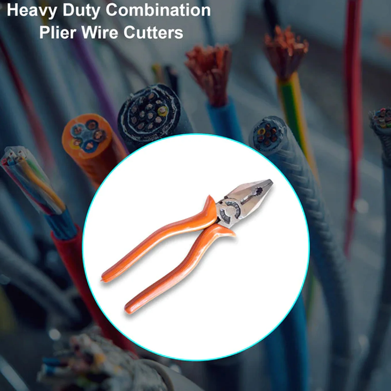0444 Heavy Duty Combination Plier Wire Cutters - Image 2