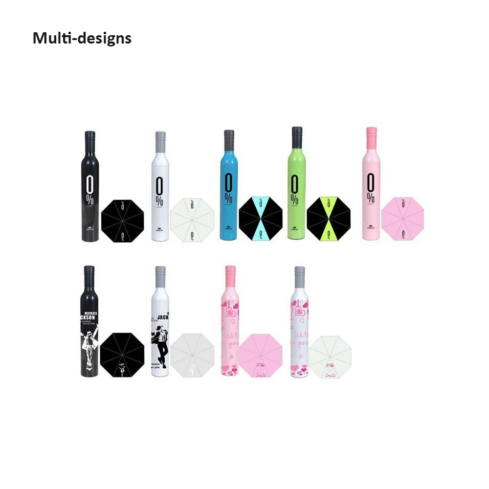 0518 Pocket Folding Wine Bottle Umbrella - Image 3