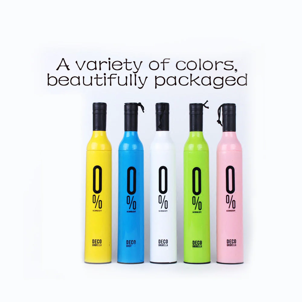 0518 Pocket Folding Wine Bottle Umbrella - Image 5