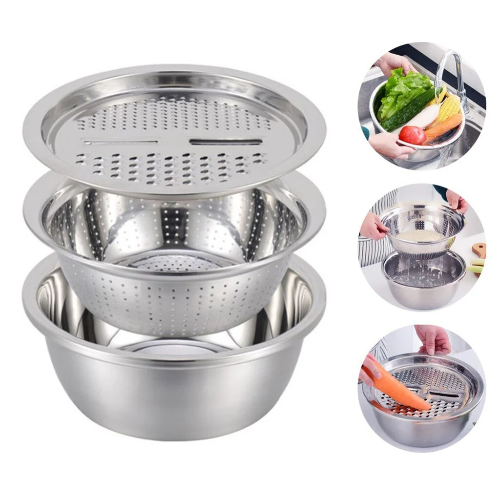 2601 3 in 1 Kitchen Multipurpose Julienne Grater Salad Maker - Image 3