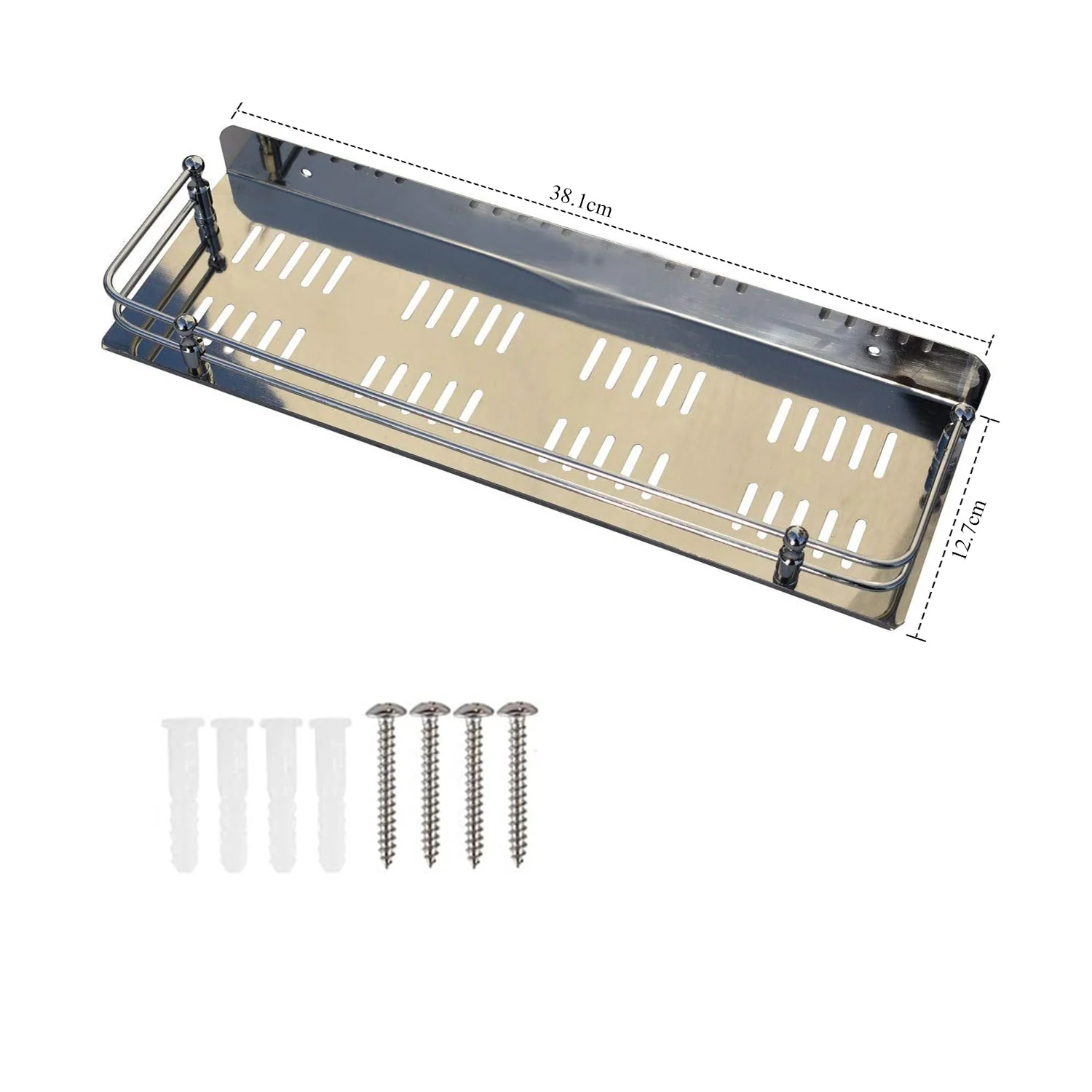 3002 Stainless Steel Bathroom Shelf/Kitchen Shelf/Bathroom Shelf and Rack/Bathroom Accessories (15 X 5 Inches) - Image 2
