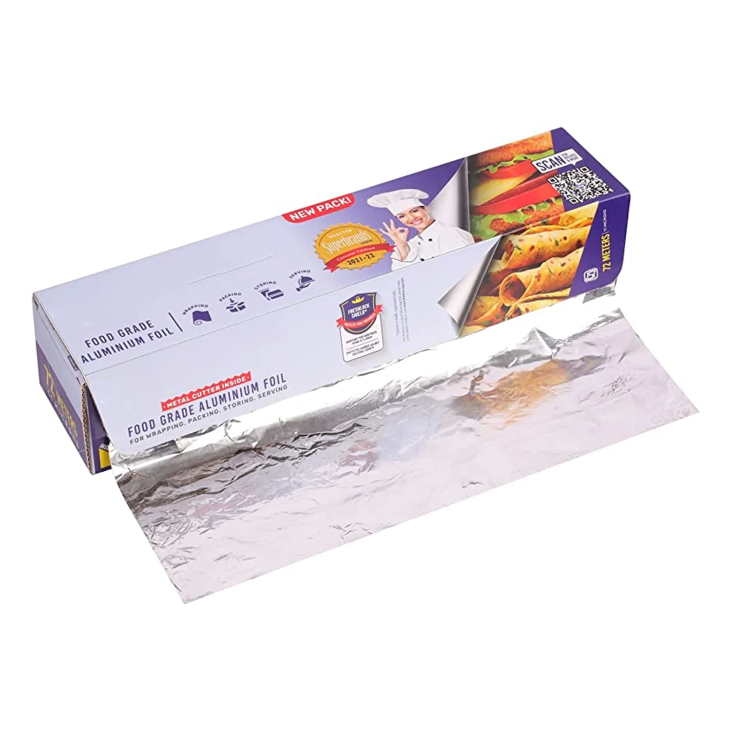 3198 Aluminium Foil 72 Metre for Food Packing , Wrapping, Storing and Serving - Image 7