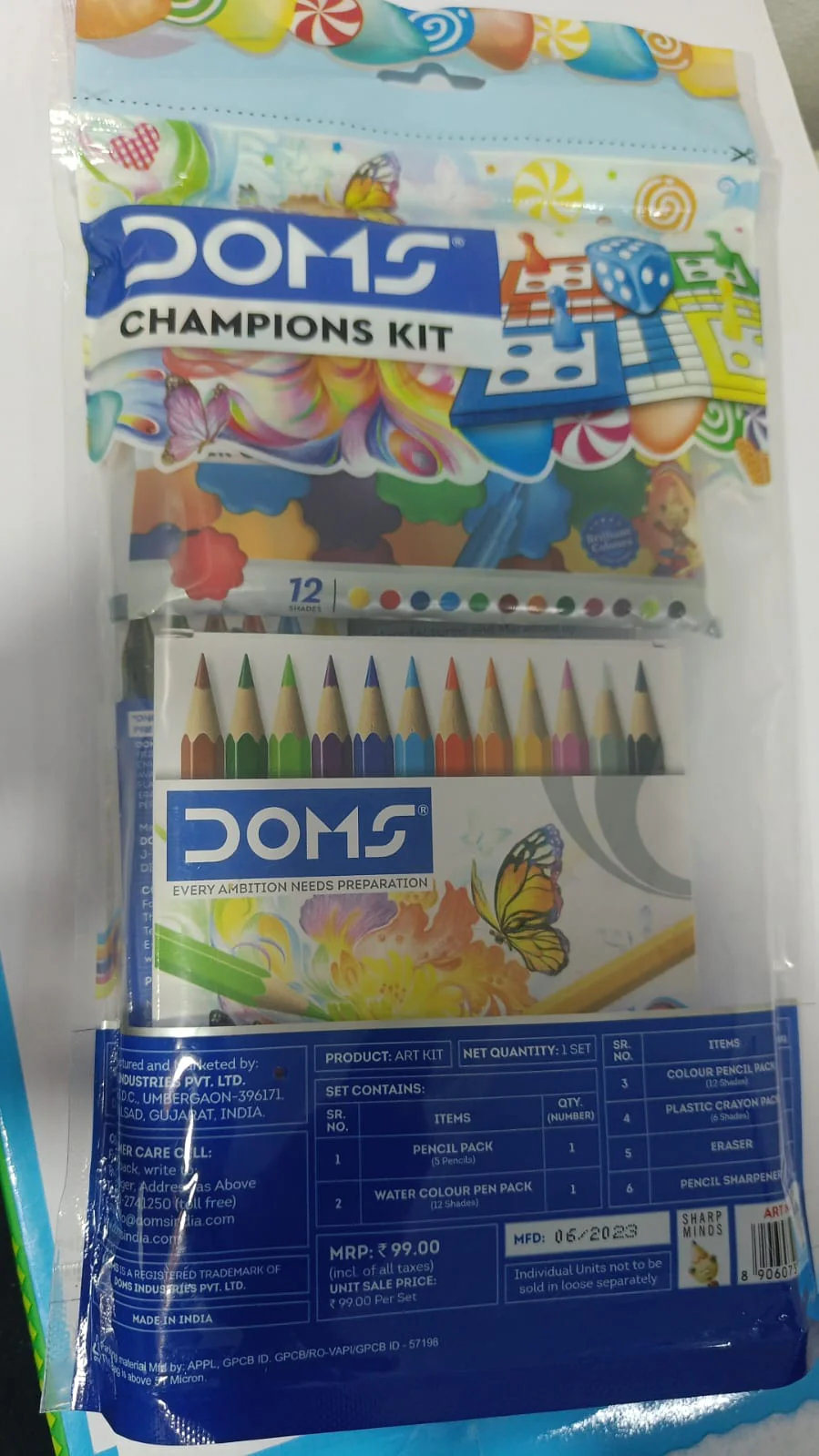 3583 Doms Champions Kit for School Essentials, Gifting Range for Kids ,Combination of 6 Stationery Items (Pack of 1) - Image 6