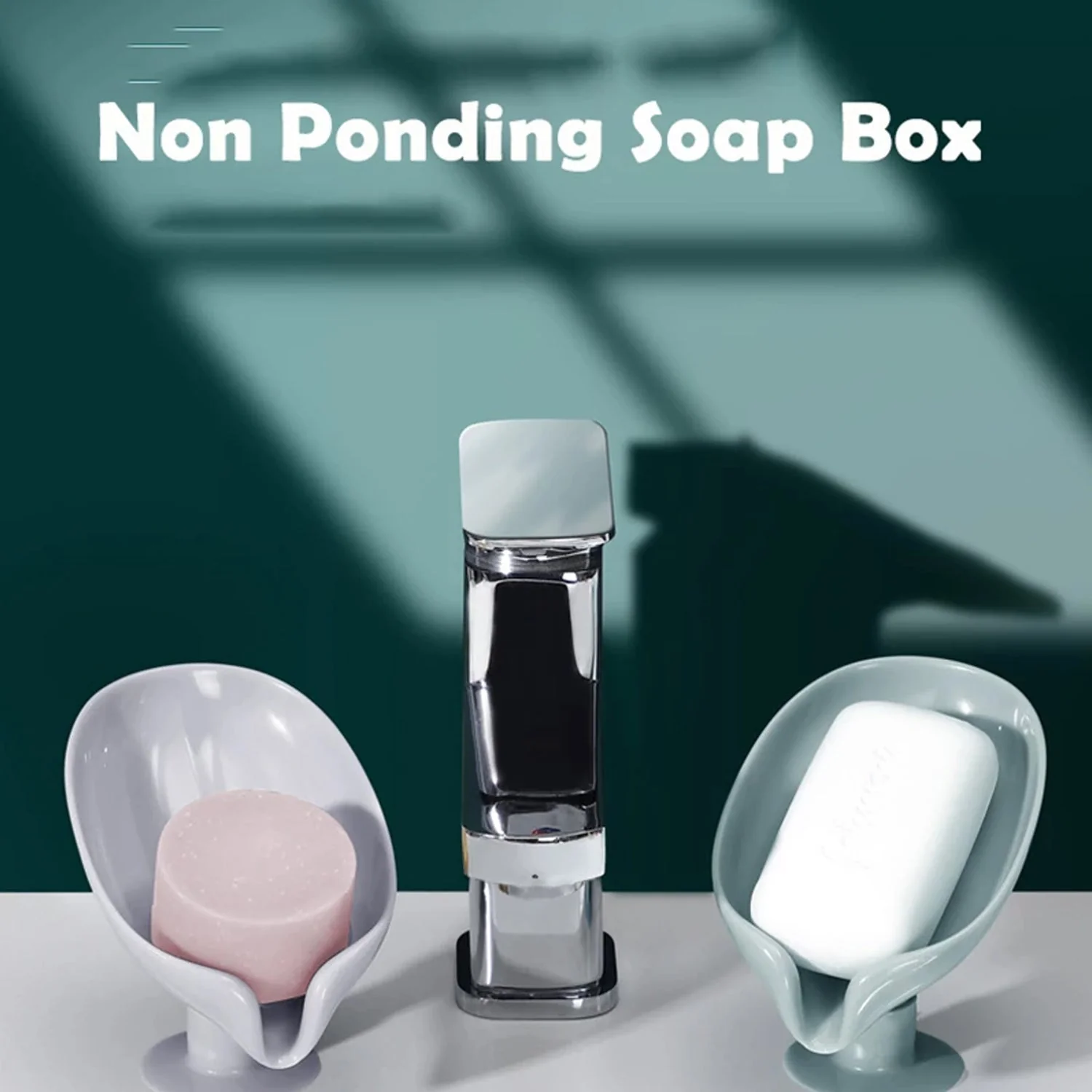 4831 Self Draining Soap Holder for Bathroom Leaf Shape Soap Dish Kitchen Soap Tray - Image 3