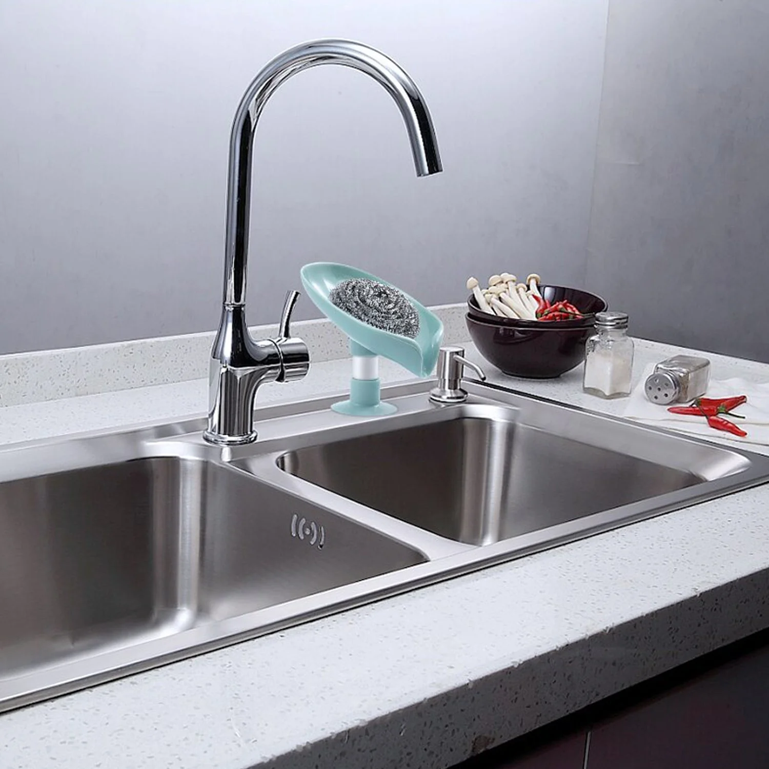 4831 Self Draining Soap Holder for Bathroom Leaf Shape Soap Dish Kitchen Soap Tray - Image 4