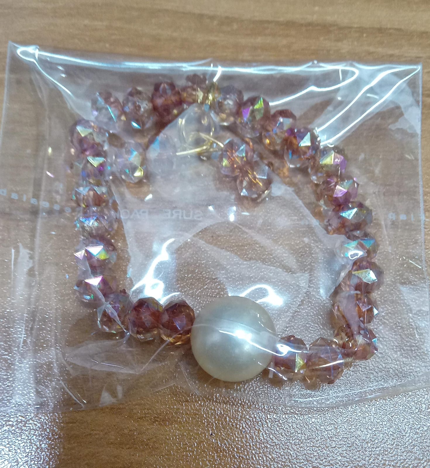 AM1007 Mini Round Crystal Beaded Adjustable Bracelet for Women & Girls - Image 3