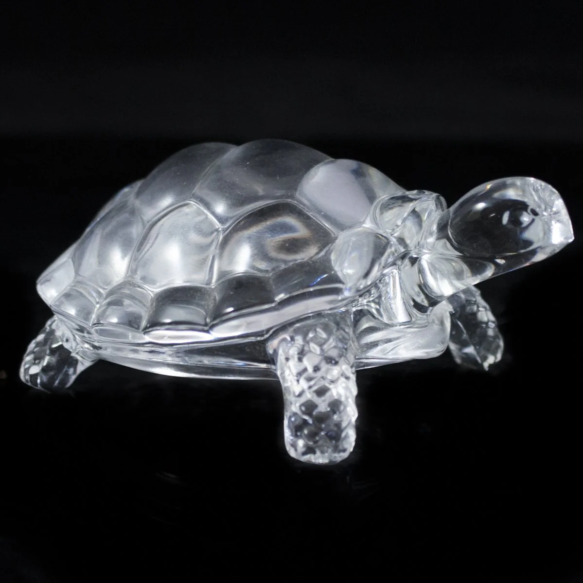 AM5388 Crystal Transparent Glass Tortoise Showpiece (Crystal - White) - Big