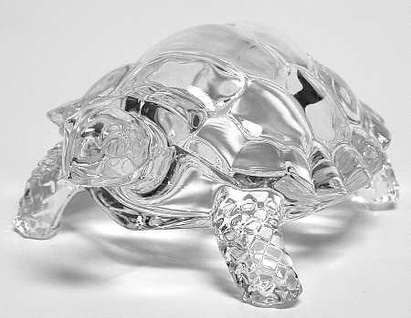 AM5388 Crystal Transparent Glass Tortoise Showpiece (Crystal - White) - Big - Image 2