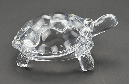 AM5388 Crystal Transparent Glass Tortoise Showpiece (Crystal - White) - Big - Image 3