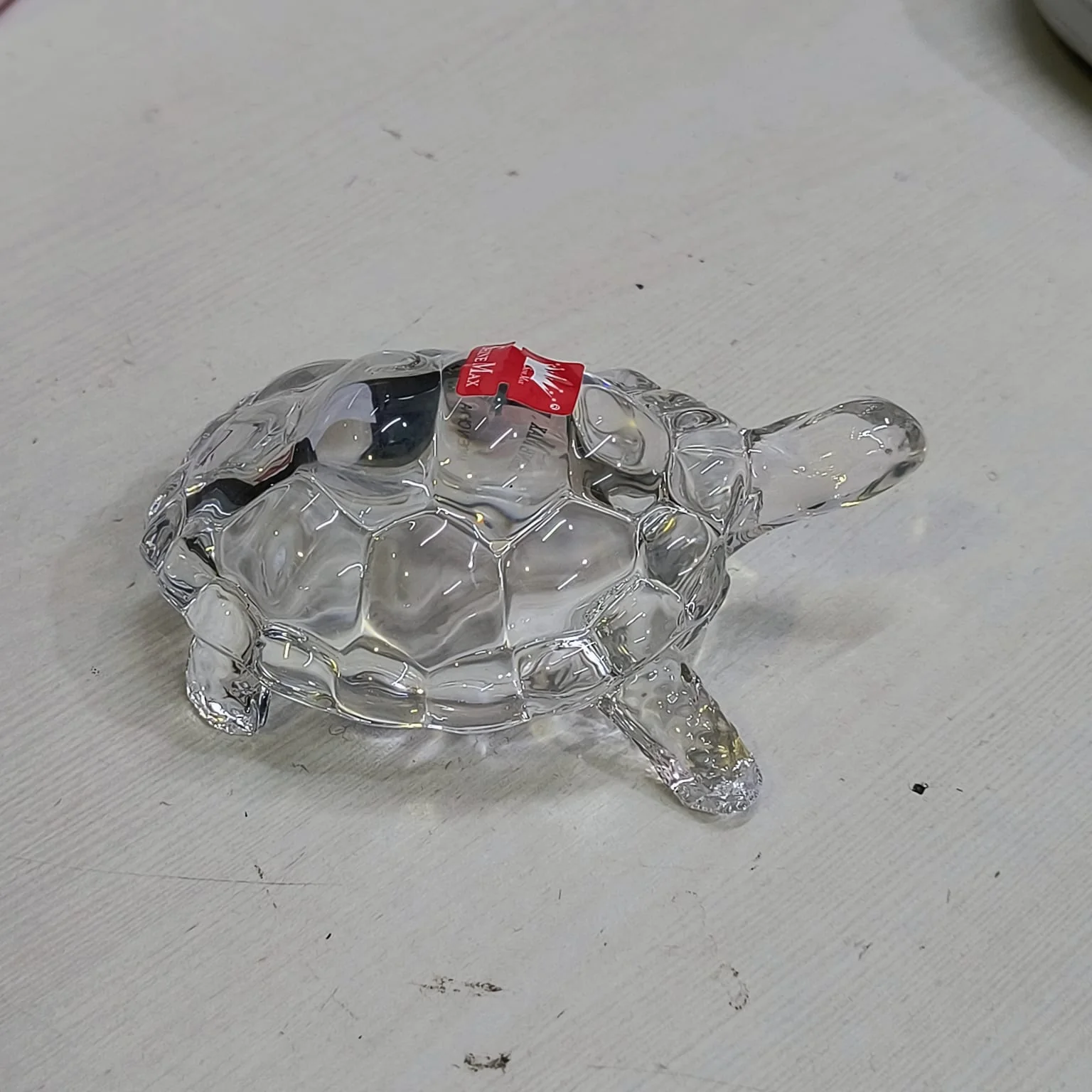 AM5388 Crystal Transparent Glass Tortoise Showpiece (Crystal - White) - Big - Image 4
