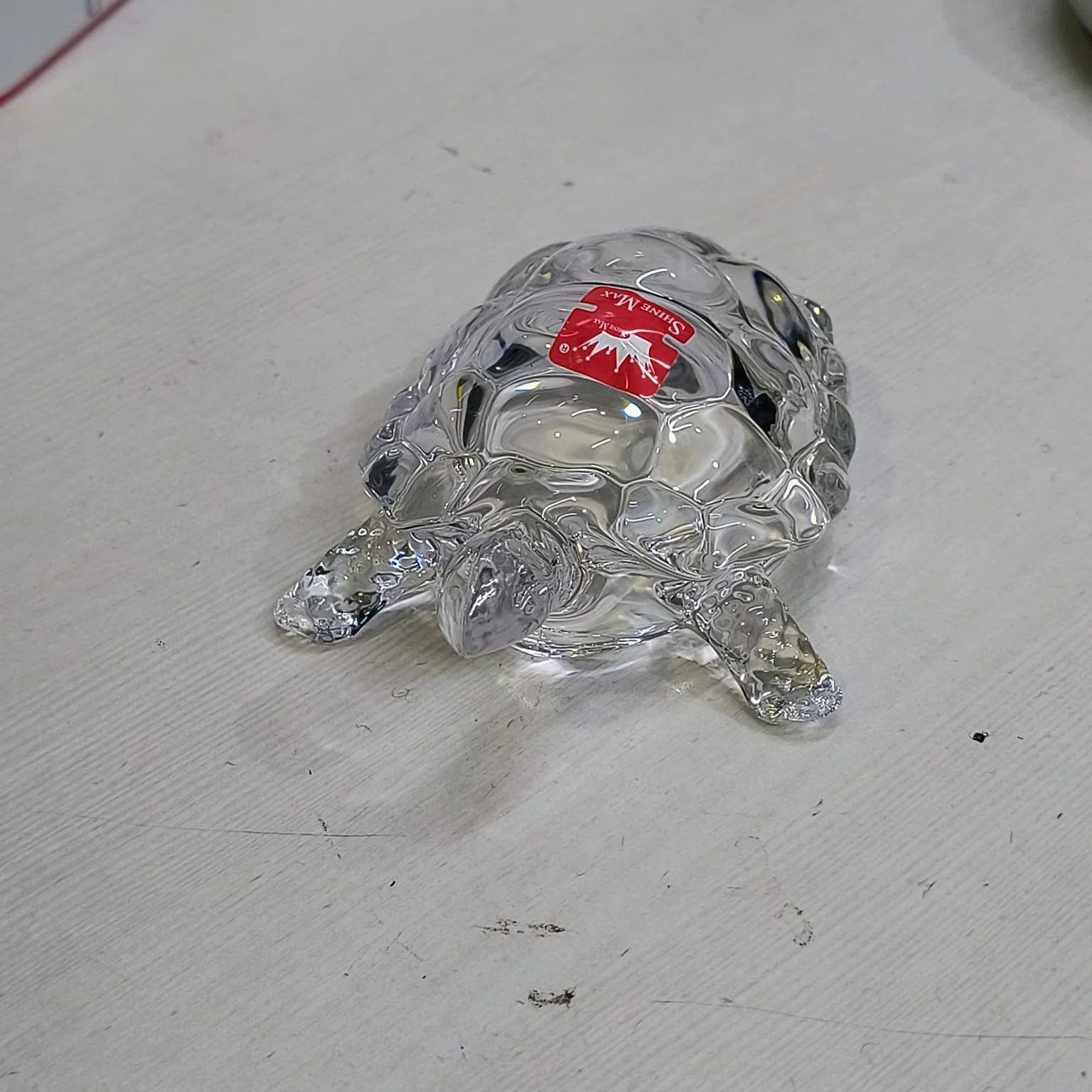 AM5388 Crystal Transparent Glass Tortoise Showpiece (Crystal - White) - Big - Image 5
