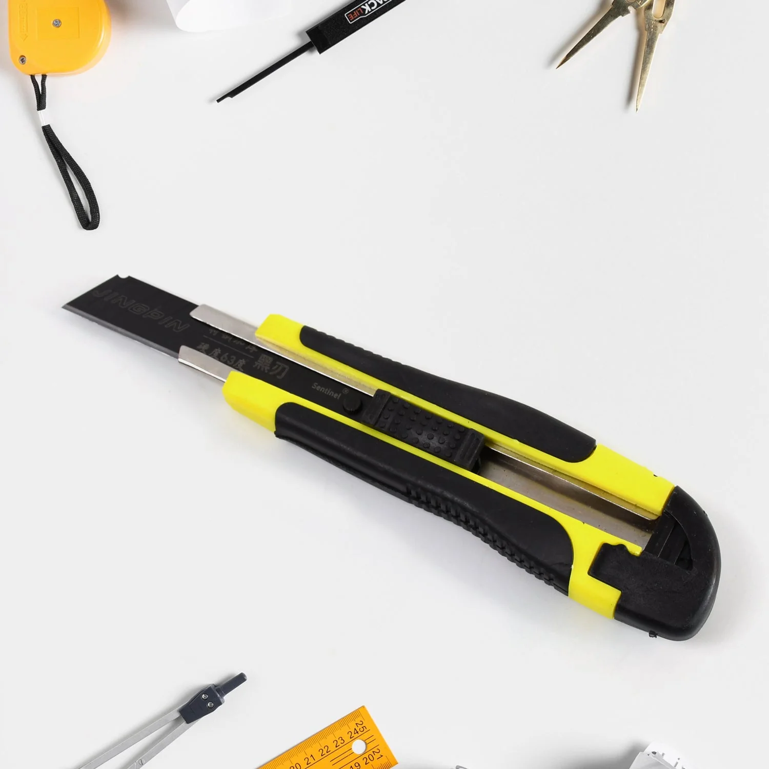 15296 Cutter Knife Set with 1 Replacement Blades, Cutter Knife Advanced Tool (1 Pc / Mix Color) - Image 6