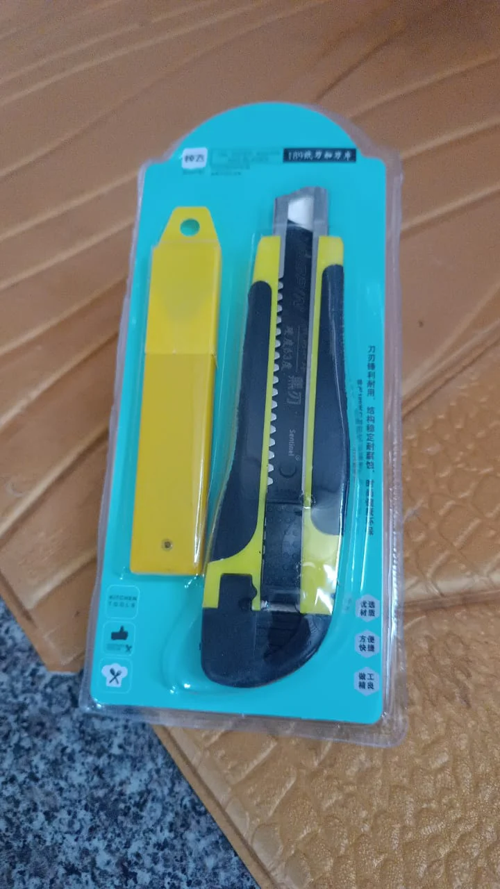 15296 Cutter Knife Set with 1 Replacement Blades, Cutter Knife Advanced Tool (1 Pc / Mix Color) - Image 8