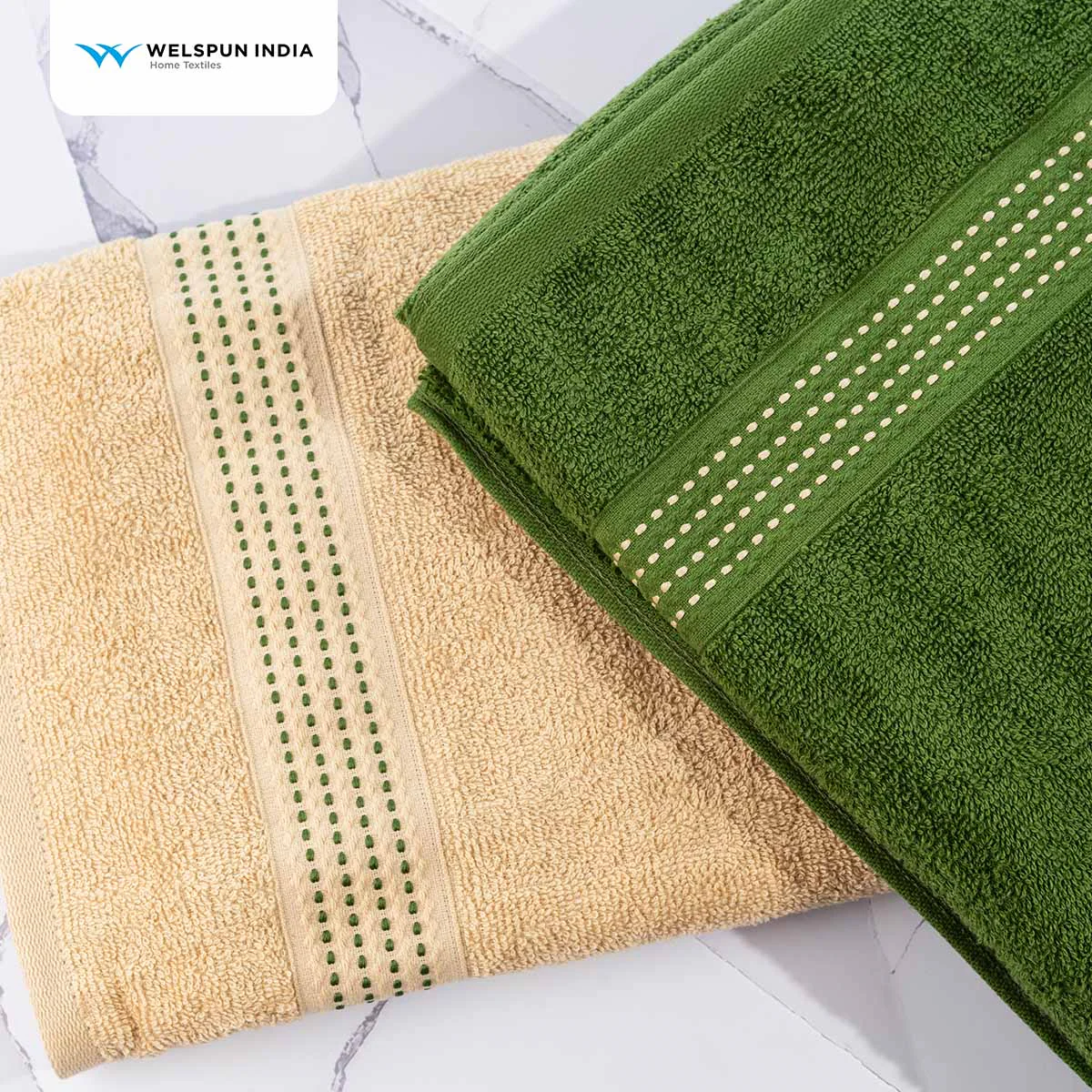 Di0016 Welspun Carnival Bath & Hand Towels Set - 4 Piece - Image 2