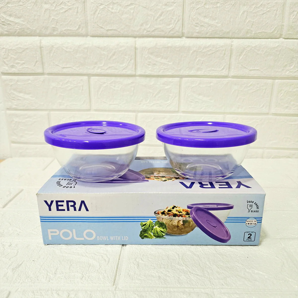 Di0021 Yera Polo Glass Bowls with Lid ā 2 Pcs - Image 2