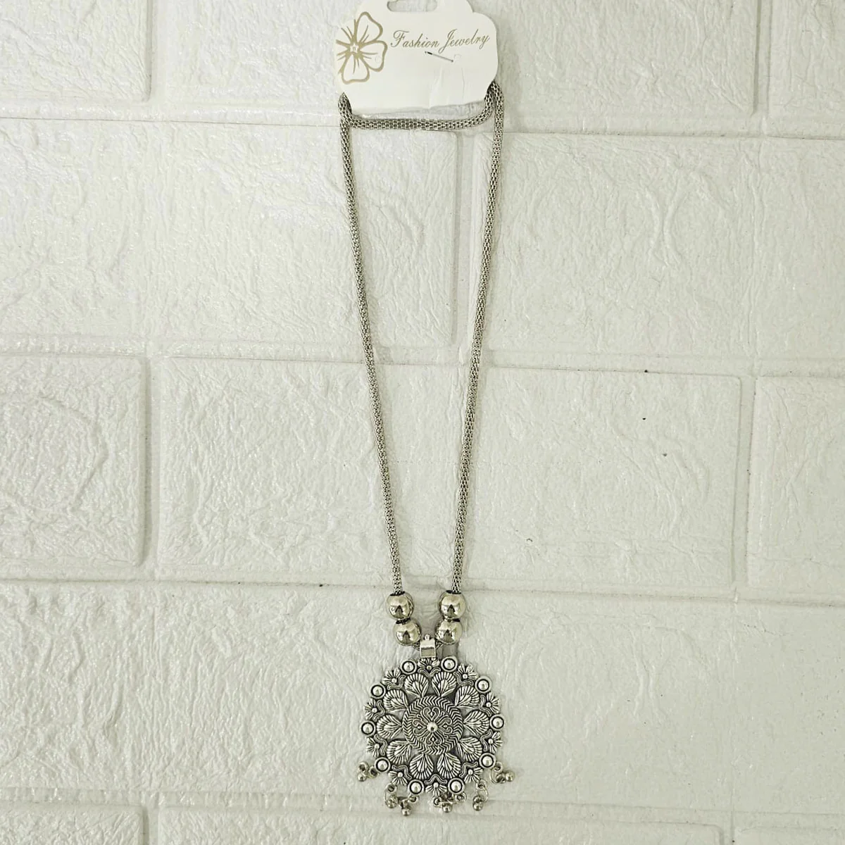 Di0045 Stylish Silver-Toned Multi-Design Pendant Necklace (Multidesign) - Image 6