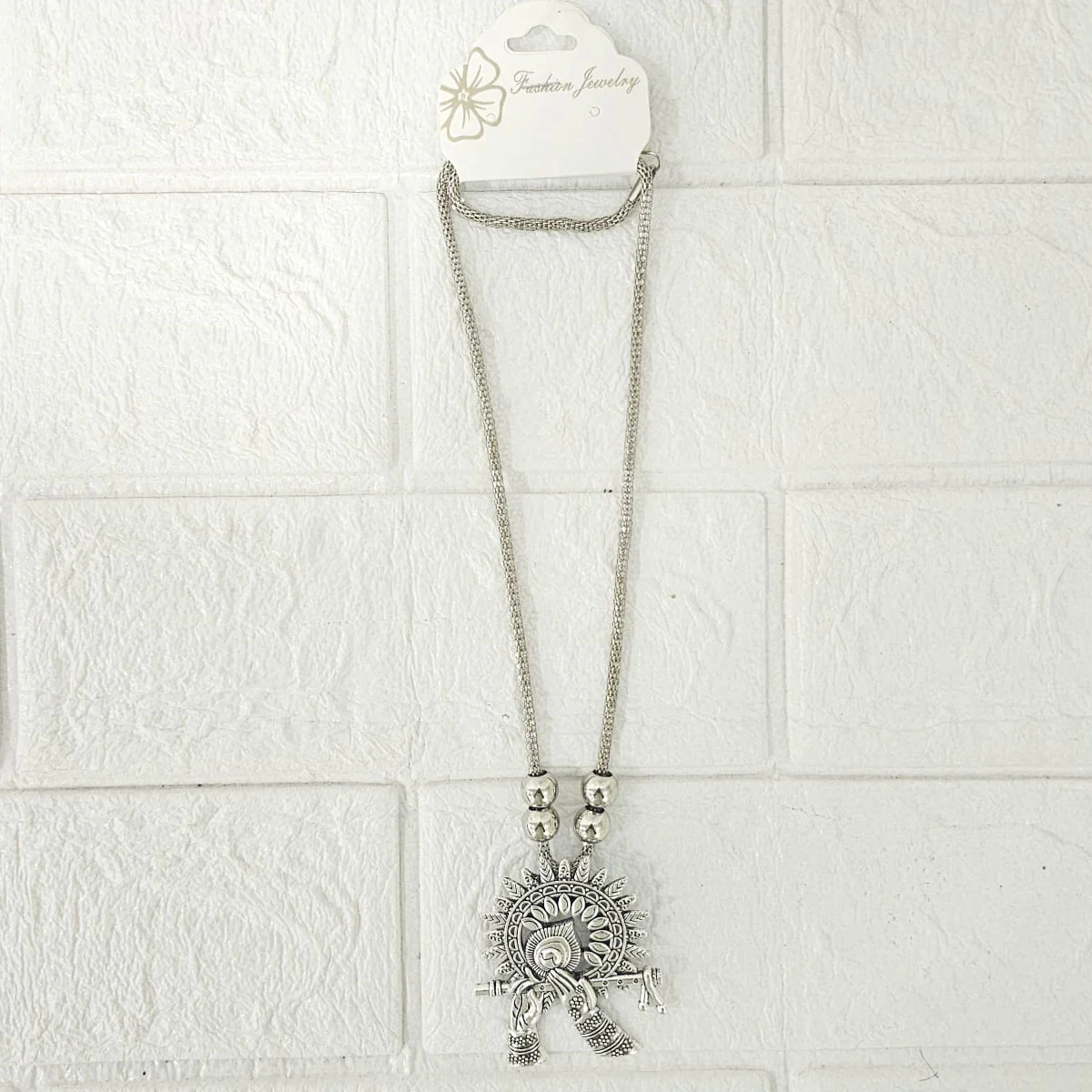 Di0045 Stylish Silver-Toned Multi-Design Pendant Necklace (Multidesign) - Image 9