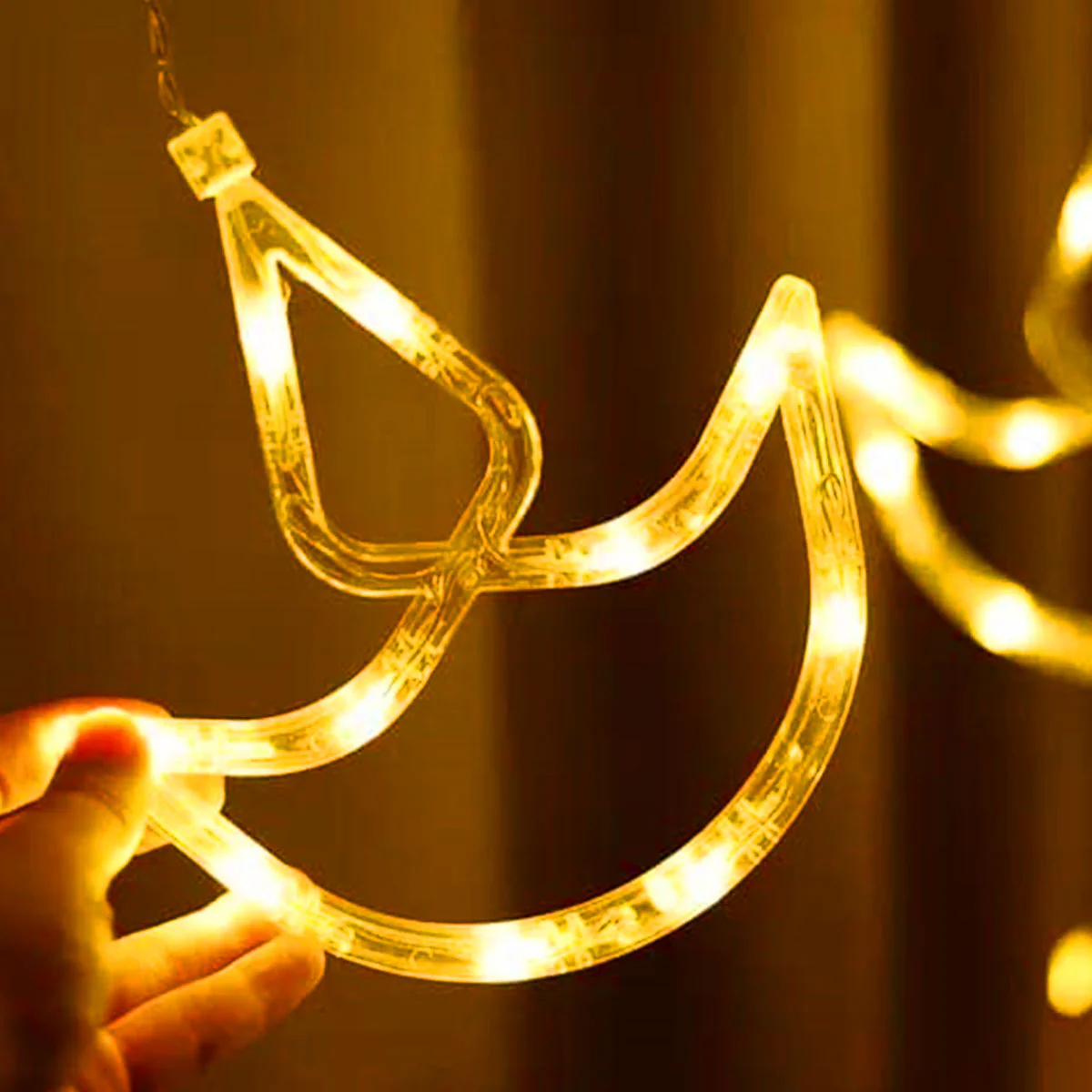 Di0065 12 Diyas Window LED Lights with Flashing Modes Decoration 6x6 (Warm) - Image 3