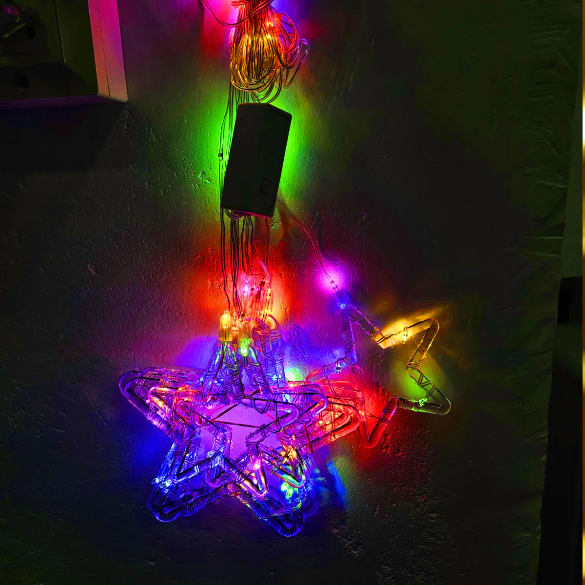 Di0067 10 Fairy Stars LED Lights with Flashing Modes - 5x5 (Multicolour) - Image 4