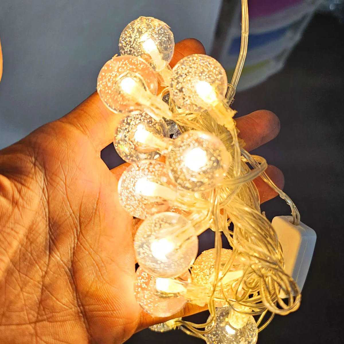 Di0077 14 Big Ball Warm LED String Lights - Image 3