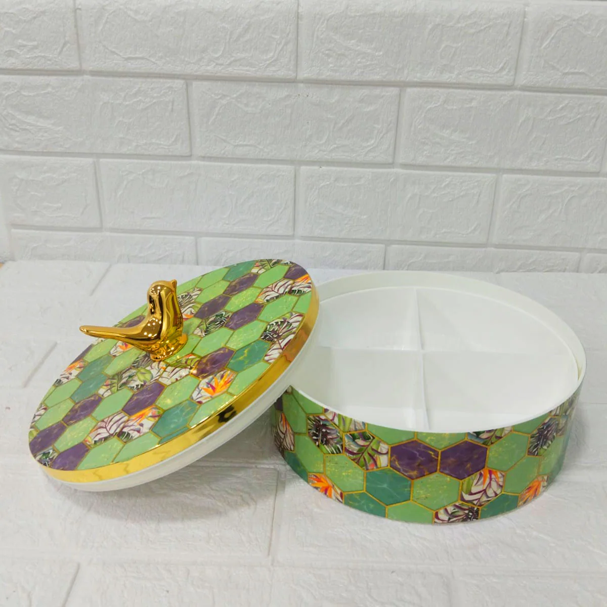 Di0160 Rishabh Coral Plus Multipurpose Set with Golden Bird Handle - Image 3