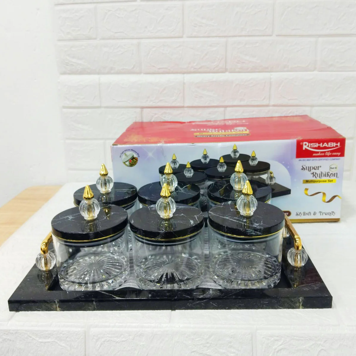 Di0173 Rishabh Super Rubikon Multipurpose 6-Piece Container Set with Tray