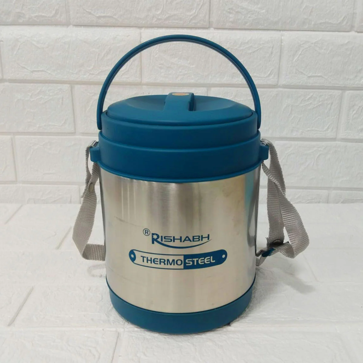 Di0174 Rishabh Sivana 3 Thermo Steel Lunch Box with Virgin Plastic Outer Case - Image 4