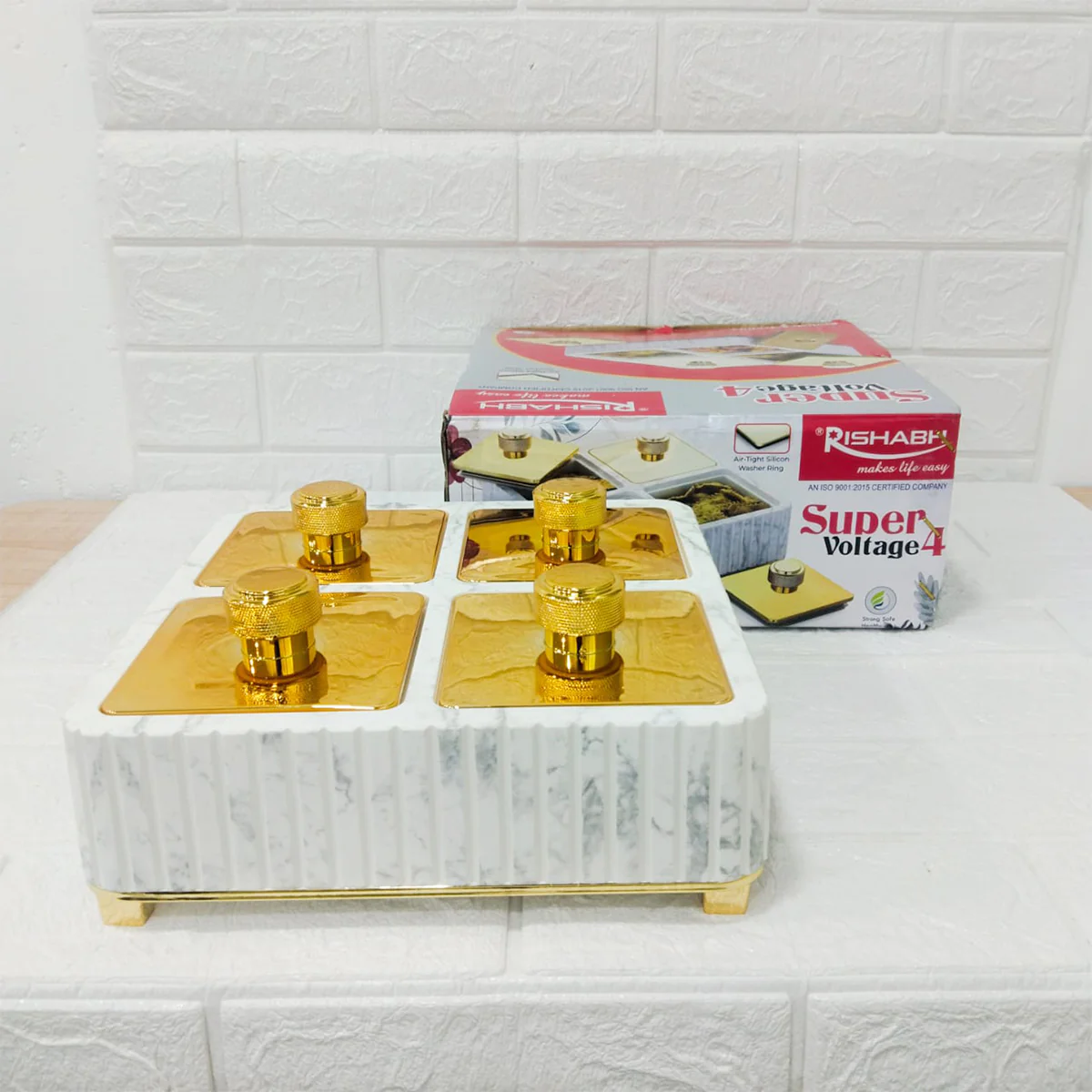 Di0184 Rishabh Super Voltage 4 Multipurpose Container Set – Stylish & Trendy Airtight Square Storage