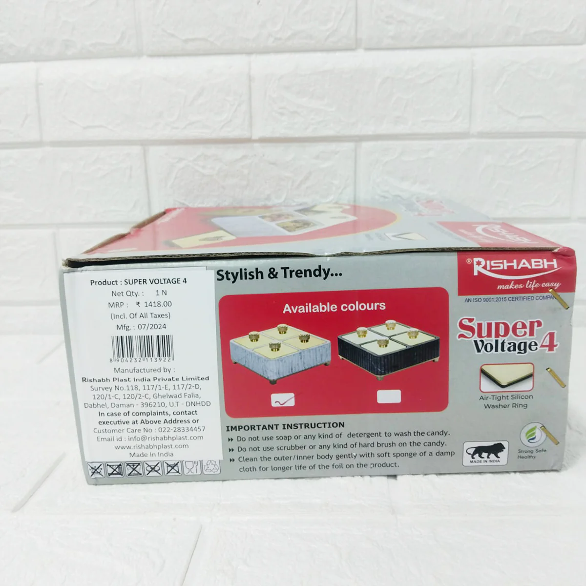 Di0184 Rishabh Super Voltage 4 Multipurpose Container Set – Stylish & Trendy Airtight Square Storage - Image 4