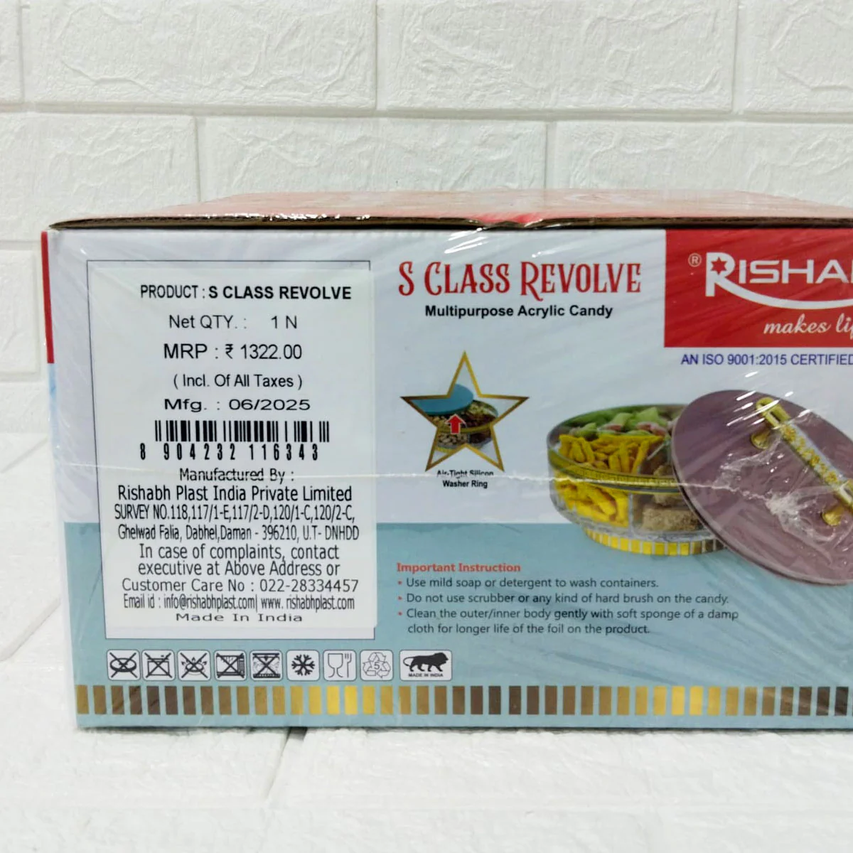 Di0187 Rishabh S Class Revolve Multipurpose Acrylic Candy & Dry Fruit Box - Image 5