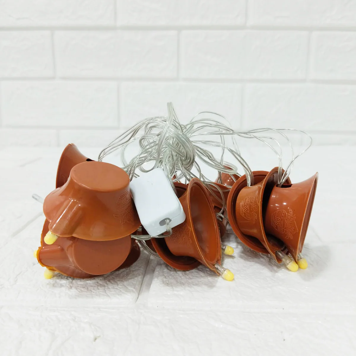 Di0194 Arisht LED Diya String Lights - 14 Golden Diya Lights for Festive Decoration - Image 2
