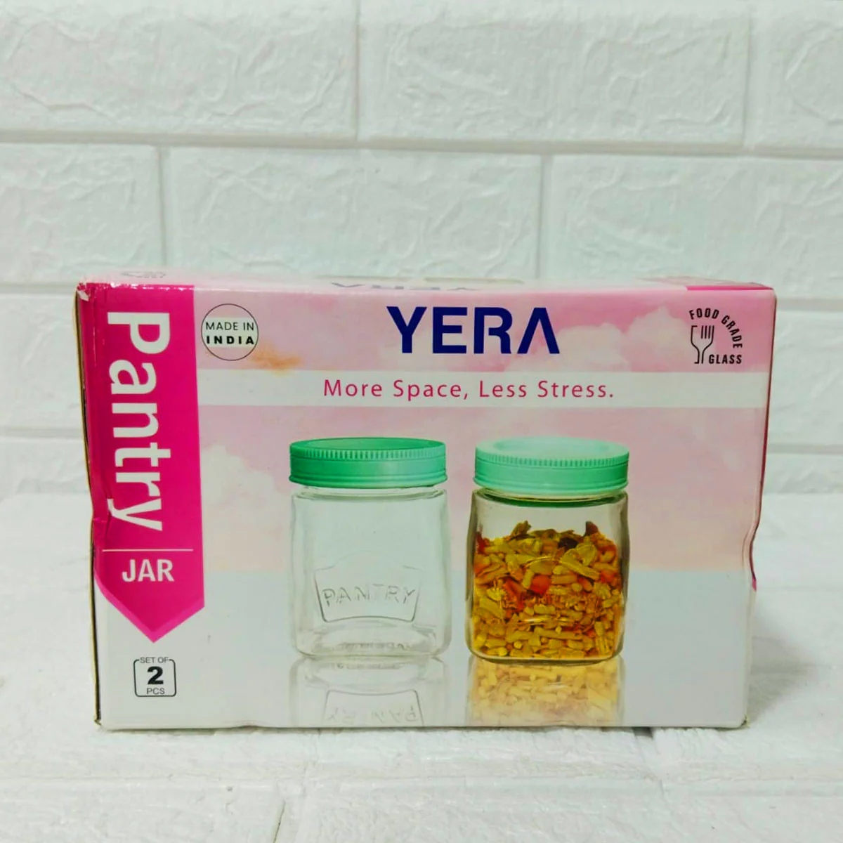 Di0198 Yera Pantry Glass Jars – Set of 2 - Image 4