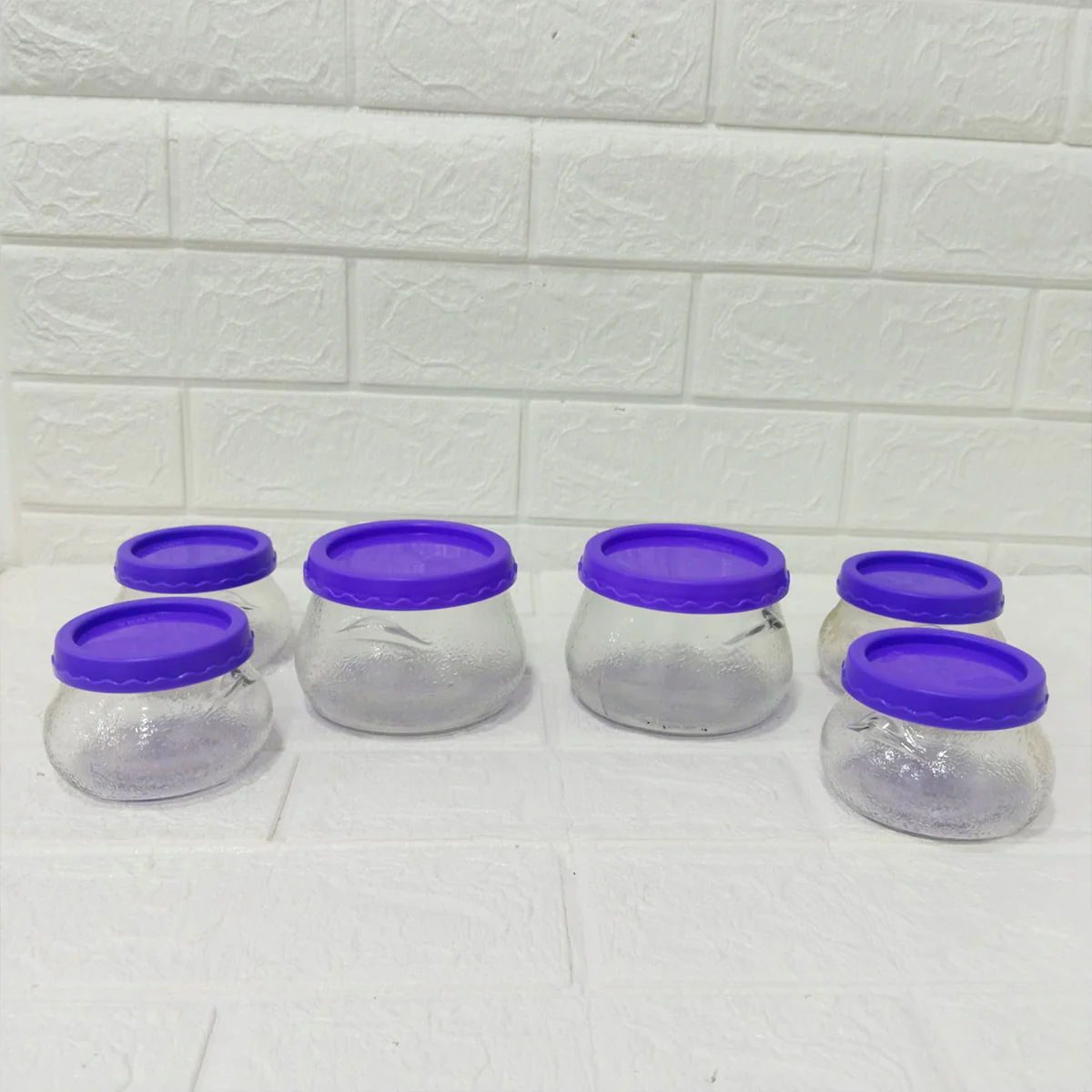 Di0202 YERA Felixa Glass Handi Combination Set with Lids - 6 Piece Combo (410ml & 195ml) - Image 4
